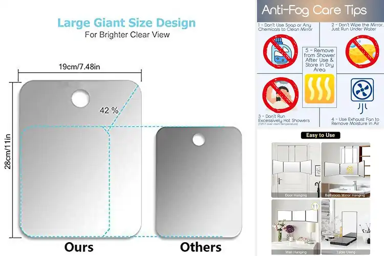 Detailed view of Best Anti-Fog Grooming Mirrors