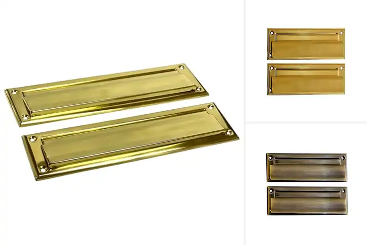 Detailed view of Best Brass Mail Slots With Back Plates