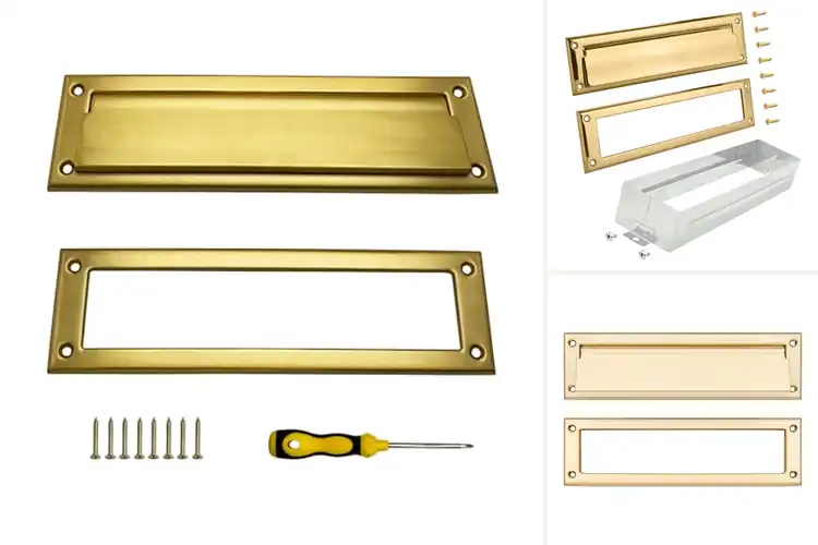 Detailed view of Best Decorative Brass Mail Slots for Elegant Home Entryways