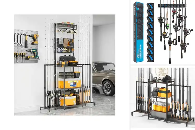 Detailed view of Best Garage Fishing Rod Storage Systems