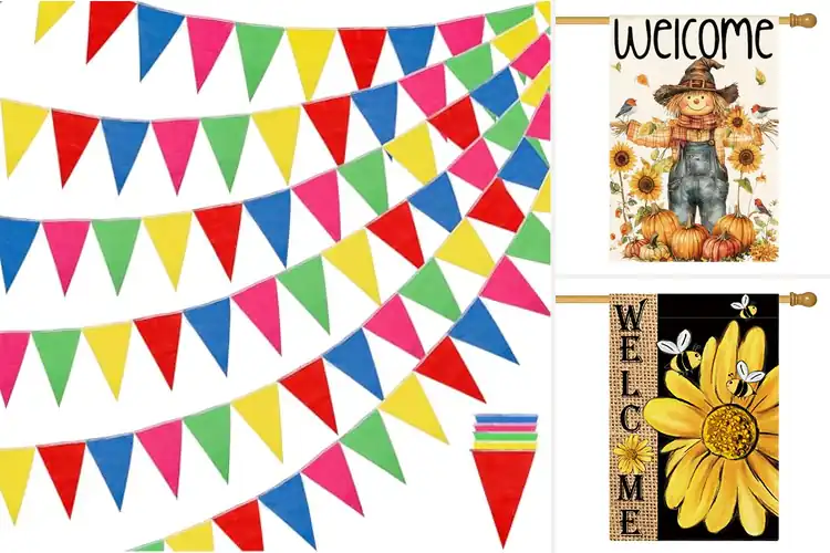 Detailed view of Best Outdoor Decorative Banner Flags