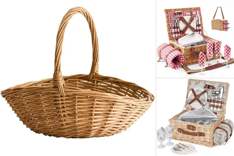 Detailed view of Best Willow Picnic Baskets